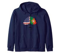 American Portugal Roots Pride Heart Hombres Mujeres Niños Sudadera con Capucha