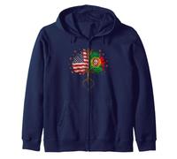 American Portugal Roots Pride Heart Hombres Mujeres Niños Sudadera con Capucha