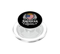 American Queen America Flag USA Proud American Woman PopSockets PopGrip para MagSafe