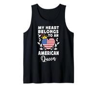 American Queen American Wife Girlfriend America Flag Camiseta sin Mangas