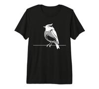 American Redstart Arte Lineal Ornitólogo Camiseta Premium