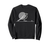 American Redstart Bird Line Art Ornitología Diseño Sudadera