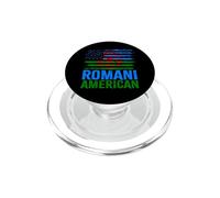American Romani | Banderas de Roma Traveller & USA envejecidas PopSockets PopGrip para MagSafe