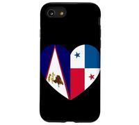 American Samoa and Panama Flags: Heart Shaped Unity Carcasa para iPhone SE (2020) / 7/8