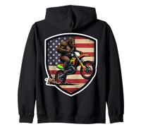 American Sasquatch Riding Dirt Bike Rider Motocicleta Wheelie Sudadera con Capucha