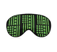 American Shamrock Clover Flag Eye Mask para dormir Blackout Night Blindfold con correa ajustable para hombres, mujeres, viajes, yoga, siesta