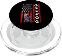 American Shorthair Cat 4th of July Patriotic American Flag PopSockets PopGrip para MagSafe