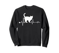 American Shorthair Cat Heartbeat Funny Kitten Cats Lovers Sudadera
