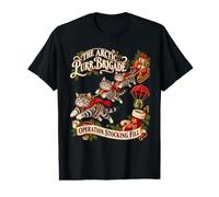 American Shorthair Cat Retro Christmas Airborne Mission Camiseta gráfica económica
