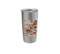 American Shorthair Cat Retro Christmas Airborne Mission Vaso térmico de acero inoxidable de doble pared