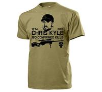 American Sniper 15937 - Camiseta de francotirador (equipo de 3 sellos), diseño de francotirador, arena, L