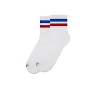 American Socks - Ankle High - Medias con rayas por encima de la rodilla para vestir, con estilo Old School. Made in Barcelona. (FR/ES, Letras, Talla única, Regular, Regular, American pride)