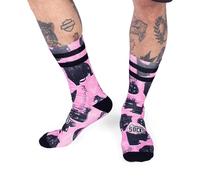 American Socks Calcetines A Media Pierna Altura Mid High | Estampado Street Riot | Dos Tallas, Ajuste Perfecto | Tecnología Anti-Humedad. (FR/ES, Letras, S, M, Regular, Alto, 2, Street Riot)