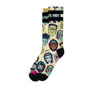 American Socks Calcetines a Media Pierna Altura Mid High, Estampado Villains-Villanos | Tecnología Anti-Humedad para Mantener los Pies Frescos. (FR/ES, Letras, L, XL, Regular, Alto, 2, Villains)