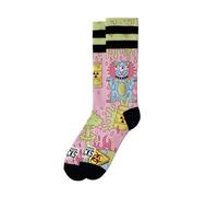American Socks Calcetines a Media Pierna Estampado Radioactive, Tecnología Anti-Humedad, Diseñados para la Acción y Comfort | Altura Mid High (FR/ES, Letras, L, XL, Regular, Alto, 2, Radioactive)