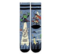 American Socks | Calcetines Alien Snatch | Calcetines Media Caña Veganos, Largo Medio-Alto | Dos Tallas, 67% Coolmax | Diseñados en Barcelona (FR/ES, Letras, L, XL, Regular, Regular, Alien Snatch)