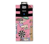 American Socks | Calcetines American Pie | Largo Medio-Alto, Dos Tallas, Diseño Local en Barcelona | 67% Coolmax® | Hombre o Mujer | Media Caña Unisex (FR/ES, Letras, S, M, Regular, Regular)