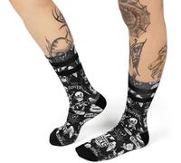 American Socks | Calcetines Hella Hot | Largo Medio-Alto, 2 Tallas | Diseñados en Barcelona | Composición 67% Coolmax | Hombre o Mujer | Calcetines Media Caña (FR/ES, Letras, S, M, Regular, Regular)