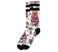 American Socks | Calcetines Pub | Largo Medio-Alto, 2 Tallas | Calcetines Deportivos Divertidos Diseñados en Barcelona | 67% Coolmax, Absorben la Humedad (FR/ES, Letras, L, XL, Regular, Regular)
