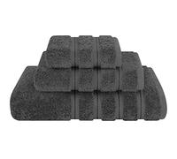 American Soft Linen - Juego de 3 lujosas toallas algodón turco primera calidad para cuarto baño que incluye 1 toalla 68,5 x 137 cm, mano 40,5 71 y tocador 33 Gris oscuro