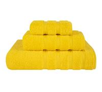 American Soft Linen - Juego de 3 lujosas Toallas algodón Turco Primera Calidad para Cuarto baño Que Incluye 1 Toalla 68,5 x 137 cm, Mano 40,5 71 y tocador 33 Amarillo limón