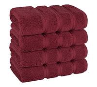 American Soft Linen - Juego de lujosas toallas calidad hotel y spa confeccionadas con algodón turco para máxima suavidad absorción, rápido secado, 6 mano 40,5 x 71 cm -Rojo burdeos
