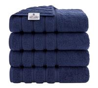 American Soft Linen - Juego de lujosas toallas calidad hotel y spa confeccionadas con algodón turco para máxima suavidad absorción, rápido secado, 4 baño 68,5 x 137 cm marino