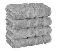 American Soft Linen - Juego de lujosas toallas calidad hotel y spa confeccionadas con algodón turco para máxima suavidad absorción, rápido secado, 6 mano 40,5 x 71 cm Gris Rockridge