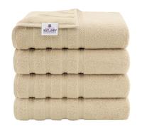 American Soft Linen - Juego de lujosas toallas calidad hotel y spa confeccionadas con algodón turco para máxima suavidad absorción, rápido secado, 4 baño 68,5 x 137 cm Arena topo