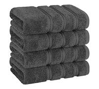 American Soft Linen - Juego de lujosas toallas calidad hotel y spa confeccionadas con algodón turco para máxima suavidad absorción, rápido secado, 6 mano 40,5 x 71 cm Gris oscuro