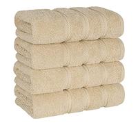 American Soft Linen Juego de lujosas toallas de calidad de hotel y spa confeccionadas con algodón turco para máxima suavidad y absorción rápido secado 6 toallas de mano de 405 x 71 cm Arena topo