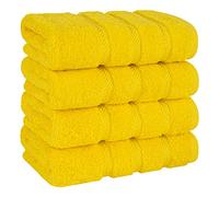 American Soft Linen Juego de lujosas toallas de calidad de hotel y spa confeccionadas con algodón turco para máxima suavidad y absorción rápido secado 6 toallas de mano de 405 x 71 cm Amarillo limón