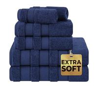 American Soft Linen Juego de Toallas de baño, colección Salem, 100% algodón Turco Peinado, Juego de 6 Toallas Suaves y absorbentes, 2 Toallas de baño, 2 Toallas de Mano, 2 paños para baño, Toallas de