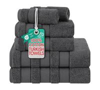 American Soft Linen Juego de Toallas de baño, colección Salem de Lujo, 100% algodón Peinado Turco, Juego de 6 Toallas, Suave y Absorbente, 2 Toallas de baño, 2 Toallas de Mano y 2 paños para Toallas
