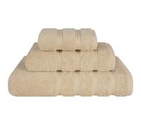 American Soft Linen Premium - Juego de 3 Toallas, 1 Toalla de baño, 1 de Mano y 1 Facial, 100% algodón Turco, para baño, Color Beis