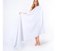 American Soft Linen - Toalla de baño extragrande de 101,5 x 203 cm, lujosa toalla de algodón turco hilado de primera calidad de 650 g/m² de máxima suavidad y absorción - Blanco luminoso