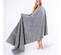 American Soft Linen Toalla de baño Extragrande de 101,6 x 203,2 cm para baño 100% algodón Turco, tamaño Extragrande para Adultos, Color Gris Claro