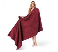 American Soft Linen - Toalla de baño Extragrande de 89 x 178 cm, Lujosa Toalla de algodón Turco de Primera Calidad de máxima suavidad y absorción - Rojo borgoña