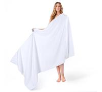 American Soft Linen - Toallas de baño tamaño Extragrande 89 x 178 cm, 100% algodón Turco, Toalla para baño, Playa y Piscina, Color Blanco