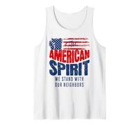 American Spirit Nosotros El Pueblo Estamos con los vecinos Democracia Camiseta sin Mangas