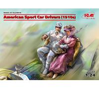 American Sport Coche Drivers (1910s) (1 Macho, 1 Hembra Figures) 1:24 Model Kit