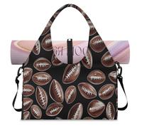 American Sports - Bolsa de lona deportiva con compartimento para zapatos, fin de semana, bolsa de equipaje para gimnasio, yoga, viajes, color, L, Bolsa de viaje
