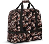 American Sports - Bolsa de viaje de fútbol americano para mujeres y hombres, bolsa de fin de semana, plegable, separada, 47 L, bolsa de mano para deportes, gimnasio, yoga, color, 47 L, Organizador de