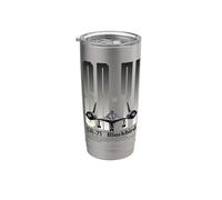 American SR71 Blackbird Spy Avión Militar Aviación Arte Vaso térmico de acero inoxidable de doble pared