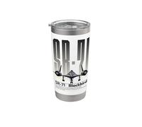American SR71 Blackbird Spy Avión Militar Aviación Arte Vaso térmico de acero inoxidable de doble pared