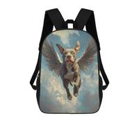 American Staffordshire Terrier Angel Loyal Pet Tribute Dog with Wings Mochila Escolar Impresa En 3D Mochilas Informales Para Niños Mochila Escolar Impresa En 3D Para Niños De Primaria Y Secundaria 1