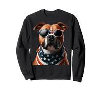 American Staffordshire Terrier Perro 4 de julio Americano EE.UU Sudadera