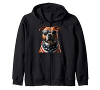 American Staffordshire Terrier Perro 4 de Julio Americano EE.UU Sudadera con Capucha