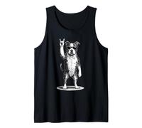 American Staffordshire Terrier Rock Music Retro Vintage Dog Camiseta sin Mangas