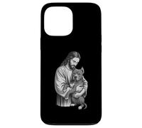 American Staffordshire Terrier y Jesús Christian Faith Dog Carcasa para iPhone 13 Pro MAX
